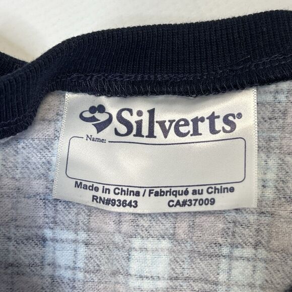 Silverts Adaptive Nightgown Womens Size Large Open Back Hospital Dress Snap Blue - Picture 6 of 10